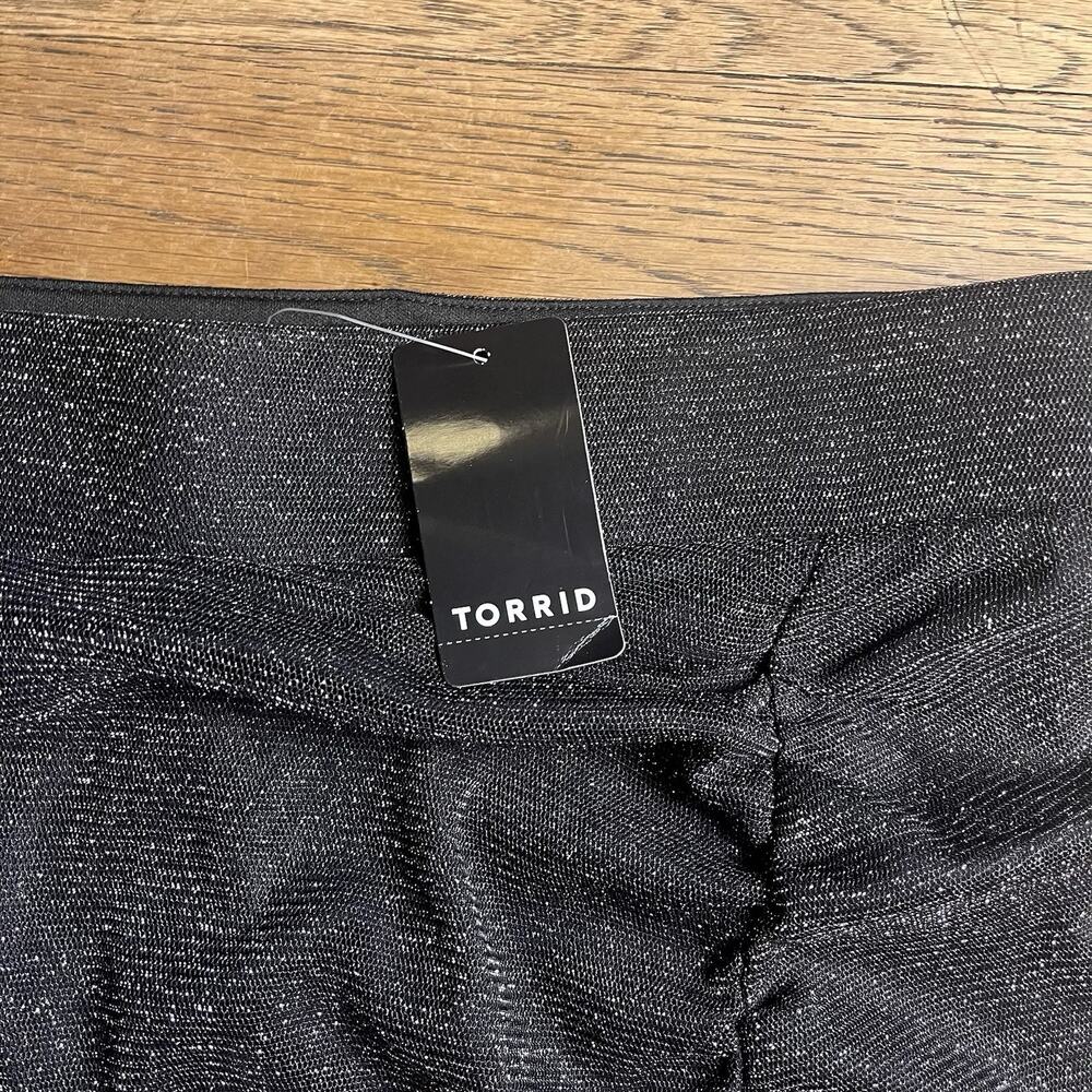 Torrid Black Bodycon Skirt Cinched Glitter At Knee Size 10 M/L Glam Party $60 - Picture 5 of 11